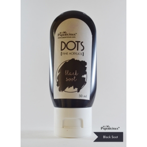 Papericious Fine Acrylic Colour (Dots) (50 ml) - Black Soot