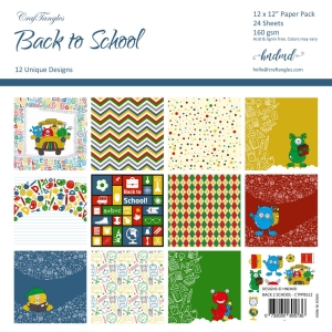 CrafTangles Scrapbook Paper Pack - Back to School (12"x12")