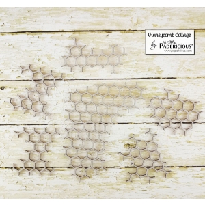 Papericious Collage Chipboard Elements - Honeycomb Collage
