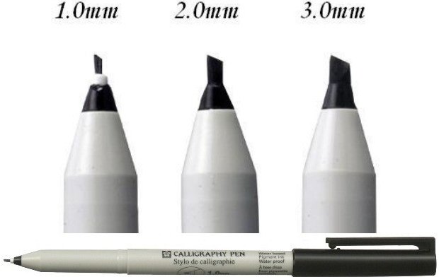 sakura calligraphy pen details