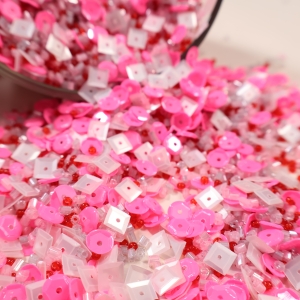 Hot Pink - CrafTangles Sequin and Bead Mixes