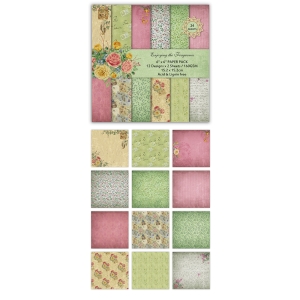 Enjoying the Fragrance Scrapbook Paper (Pack of 24 sheets) - 6 by 6 inch