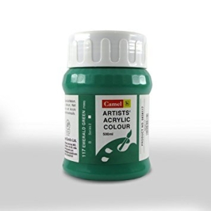Camel Artist Acrylic Colour 500ml Jar - Emerald Green