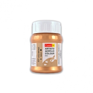 Camel Artist Acrylic Colour 500ml Jar - Gold Bronze