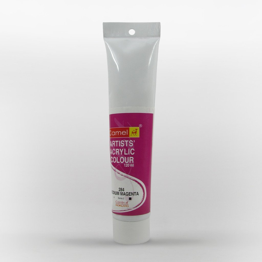 Camel Artist Acrylic Colour 120ml Tube - Medium Magenta