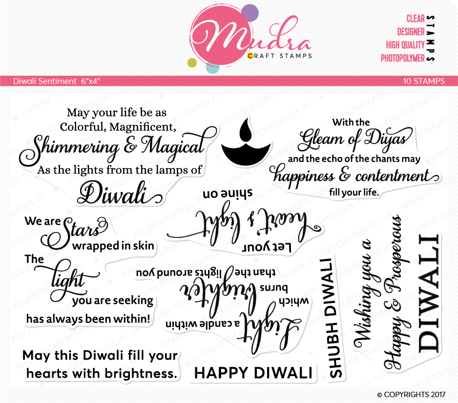 Mudra Craft Stamps - Diwali Sentiment