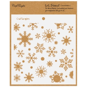 CrafTangles 6"x6" Stencil - Snowflakes