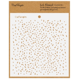 CrafTangles 6"x6" Stencil - Confetti Background