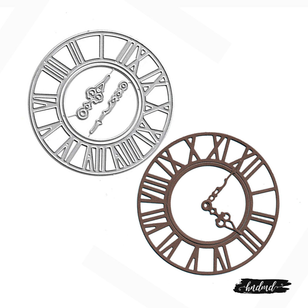 Steel Dies - Vintage Roman Clock with clock hands