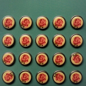 Floral Epoxy Brads - Design 20