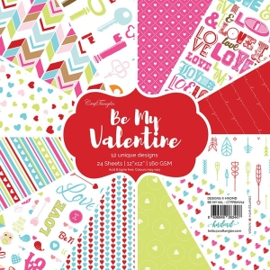 CrafTangles Scrapbook Paper Pack - Be My Valentine (12"x12")