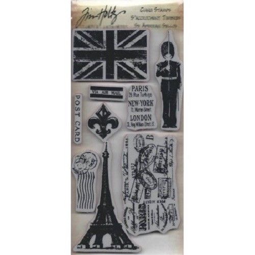 Tim Holtz Cling Stamps - Euro Elements