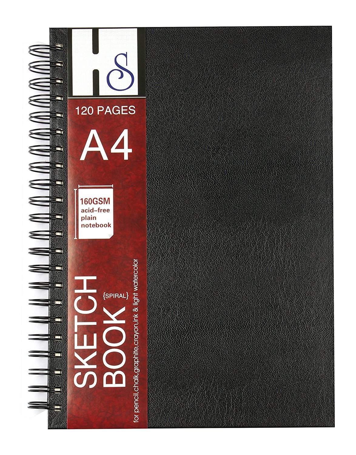 HS A4 wirebound sketchbook (160 gsm)