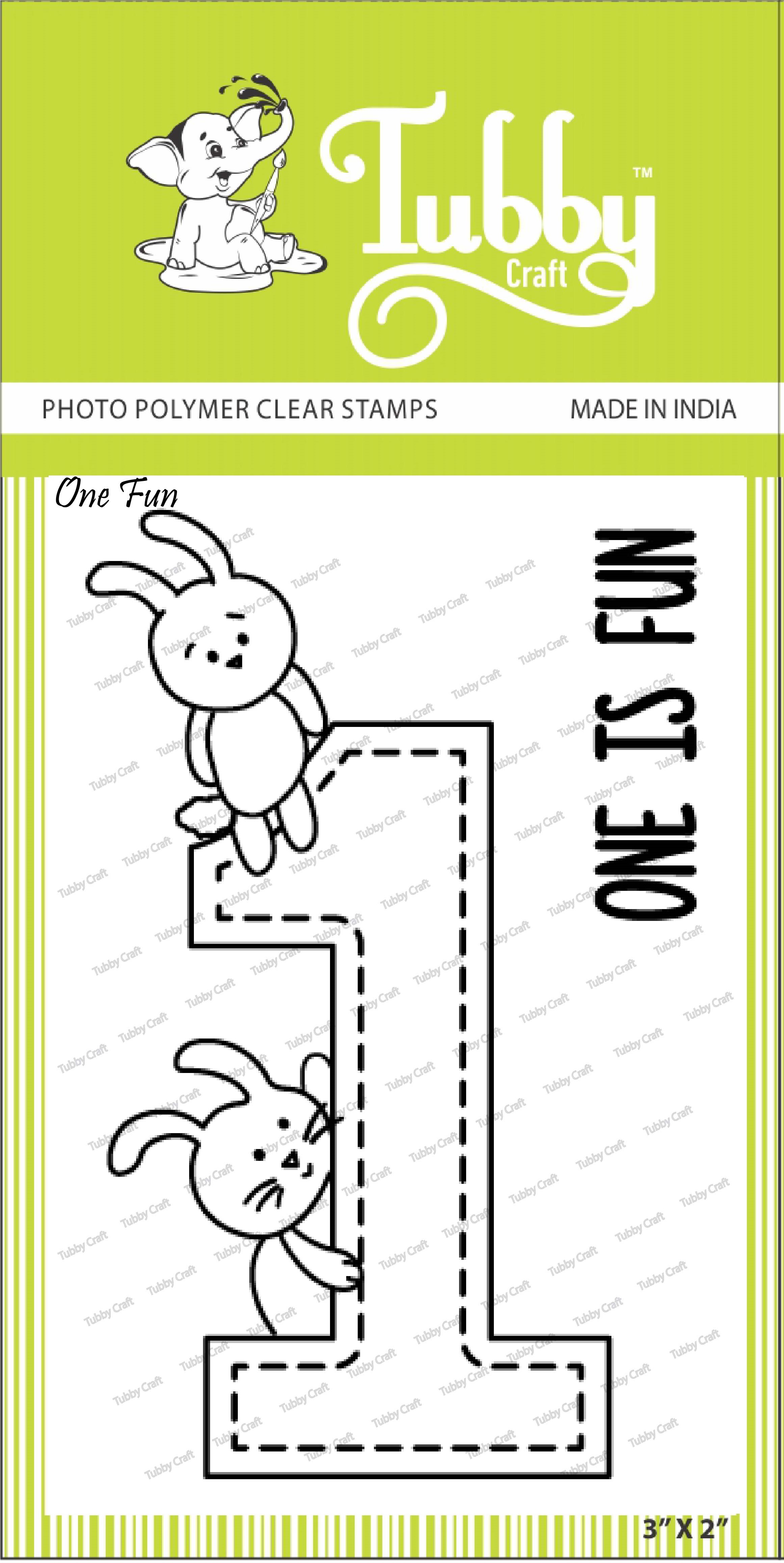 Tubby Photopolymer Clear Stamps - One fun