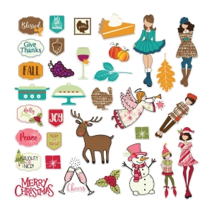 Prima Julie Nutting Ephemera Pack - November and December (66/pkg)