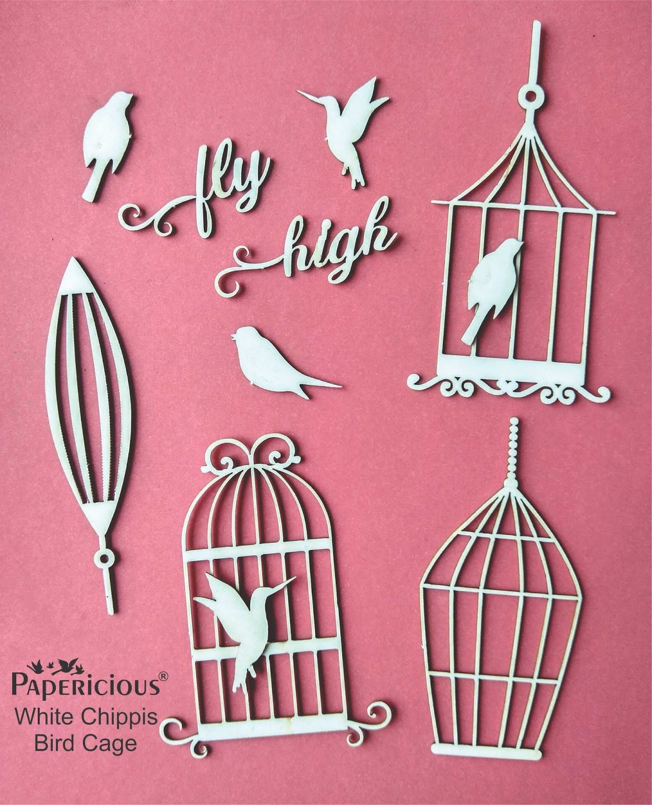 Papericious White Chippis - Bird Cage
