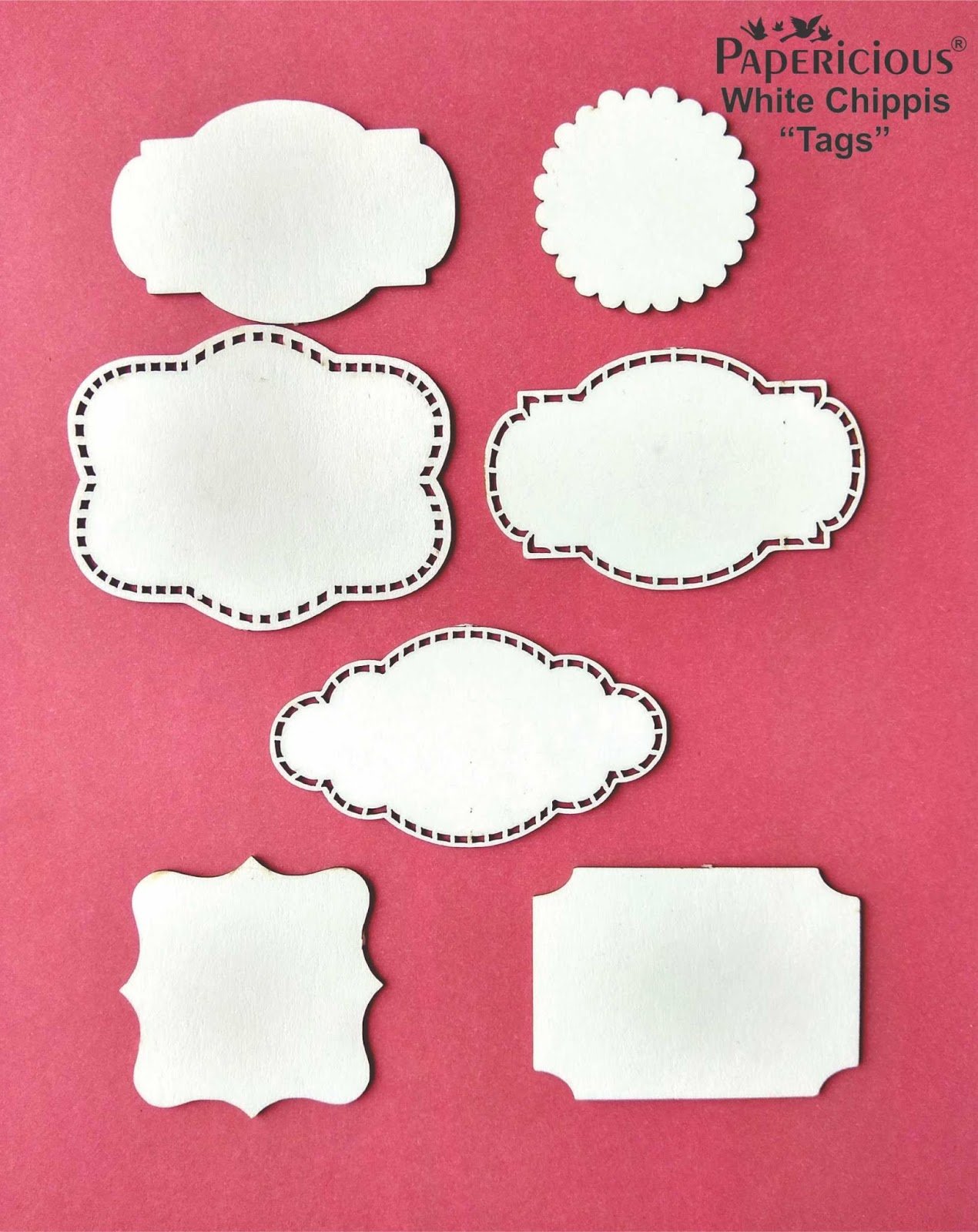 Papericious White Chippis - Tags