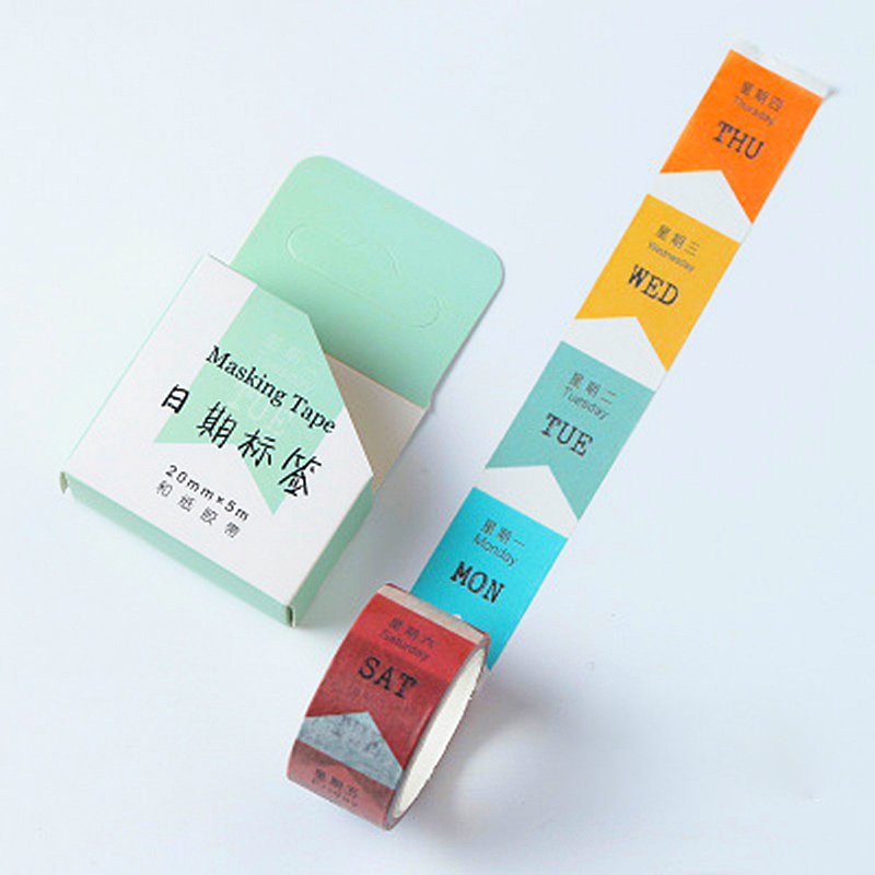 Washi Tape - Weekly Planner (20 mm by 5m)