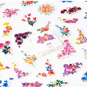 Flowers Stickers or Ephemera (45 pcs)