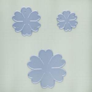 Steel Dies - 6 petal fancy flowers (Set of 3 dies)