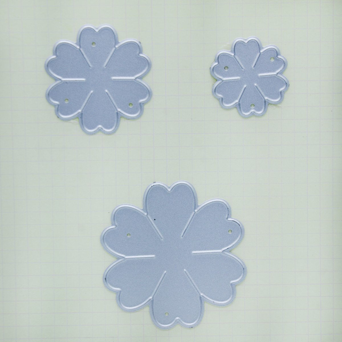 Steel Dies - 6 petal fancy flowers (Set of 3 dies)