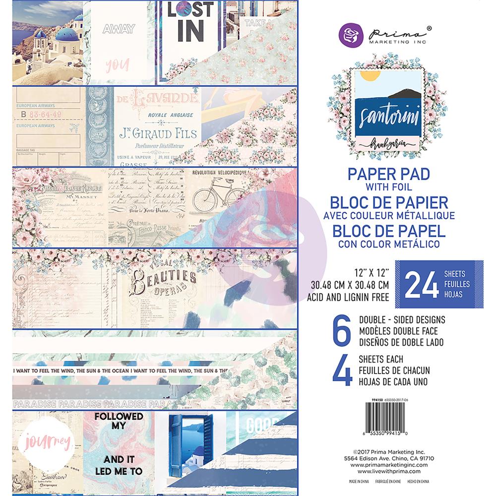 Prima - Santorini - 12x12 Paperpack (24 double sided sheets)