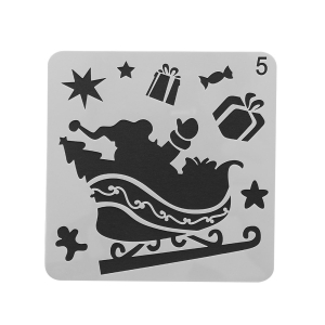 Stencil - Christmas Santa (5 by 5 inch)