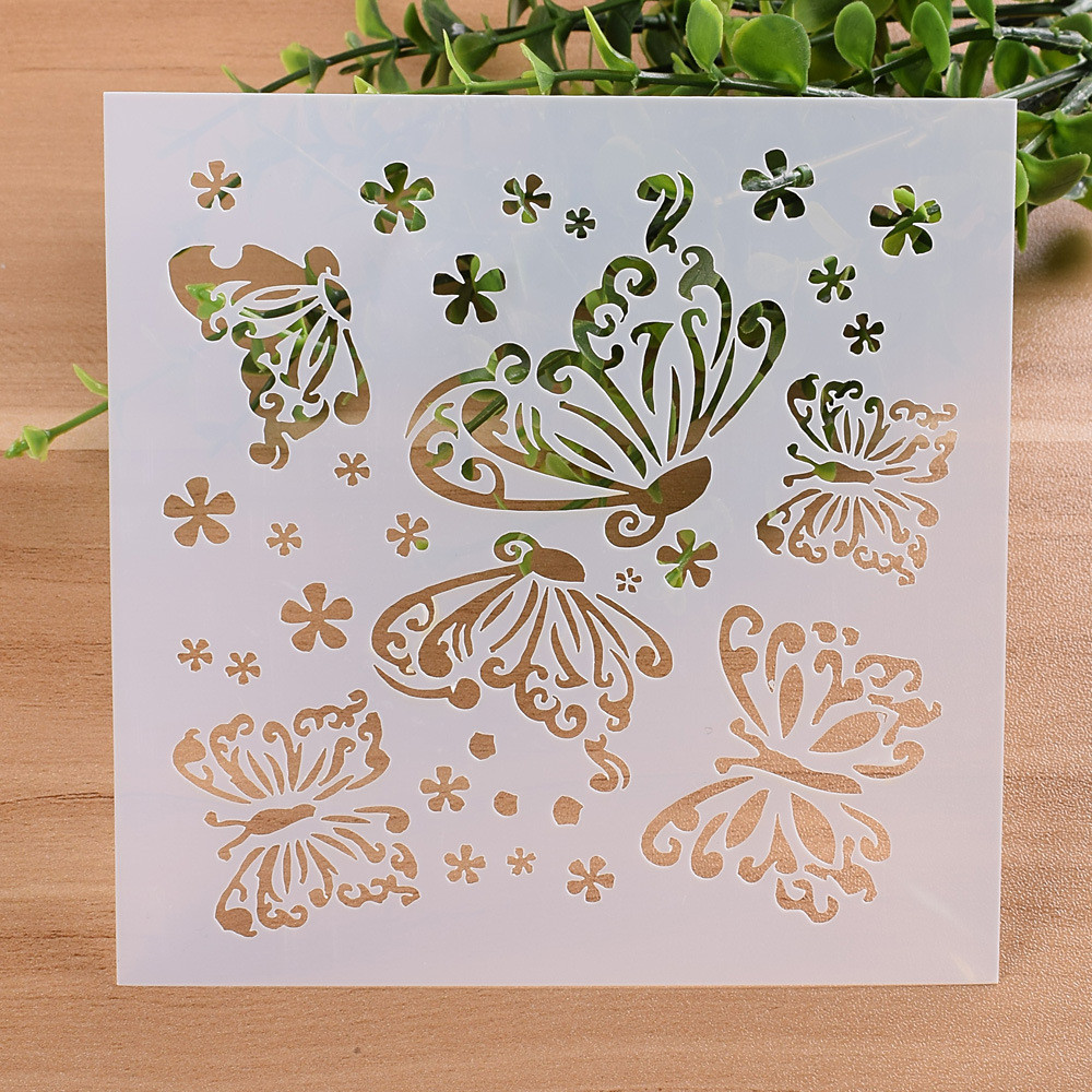 Stencil - Butterflies (5 by 5 inch)