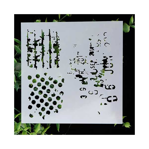 Stencil - Grunge Designs (5 by 5 inch)