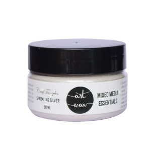 CrafTangles mixed media Essentials - Art Waxes - Sparkling Silver (50 ml)