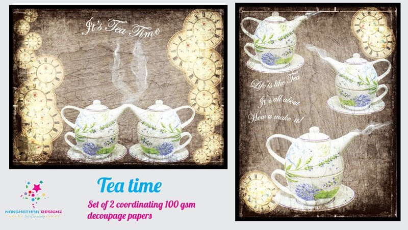 Nakshathra Designz Decoupage paper - Tea Time