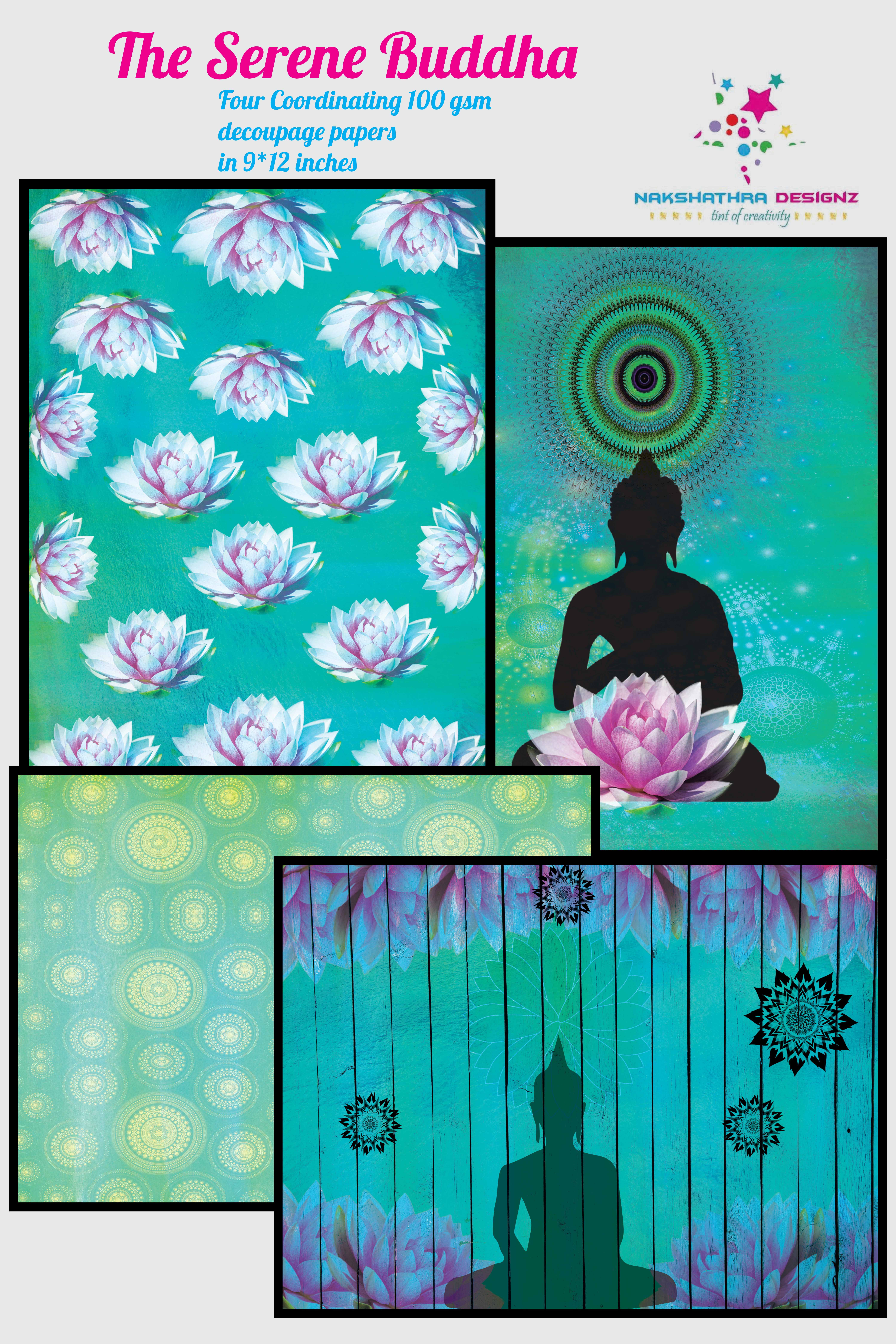 Nakshathra Designz Decoupage paper - Serene Buddha