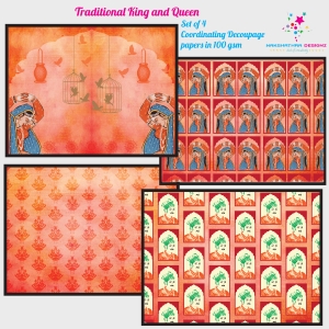 Nakshathra Designz Decoupage paper - Traditional King and Queens