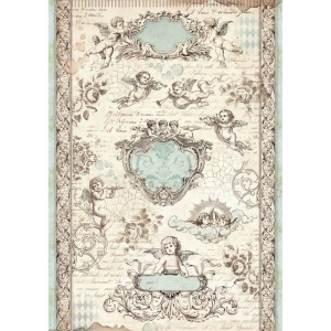 Stamperia Rice Paper A4 - Angel Tags