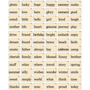 Tim Holtz Idealogy Flashcards 72/Pkg - Elementary