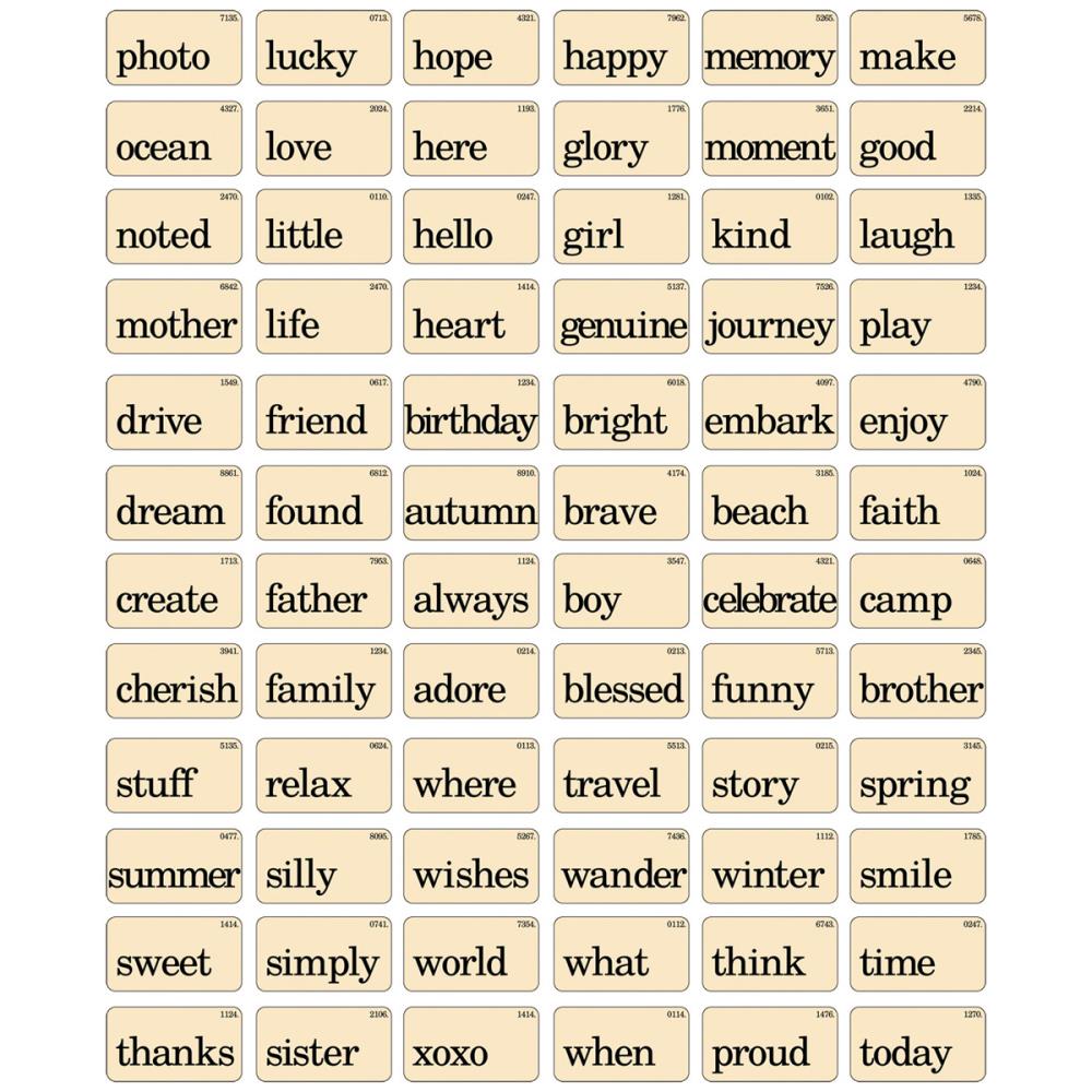 Tim Holtz Idealogy Flashcards 72/Pkg - Elementary