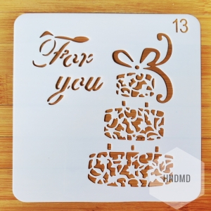 Stencil - Tiered Cake (5 by 5 inch)