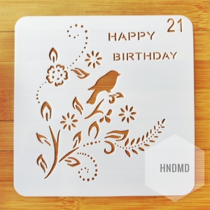 Stencil - Floral Branch (5 by 5 inch)