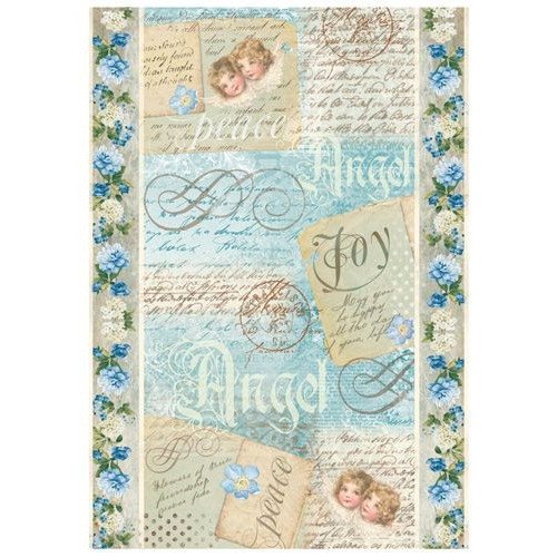 Stamperia Rice Paper A4 - Angel Postcard