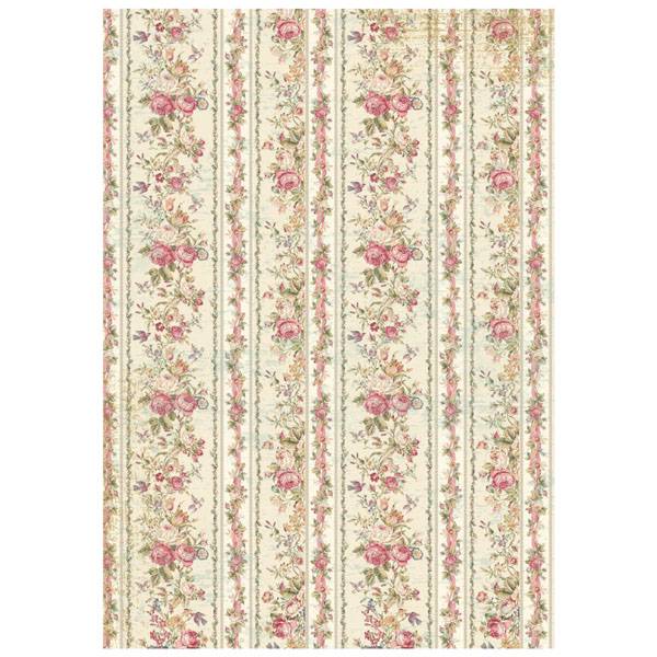 Stamperia Rice Paper A4 - Tiny Roses Wallpaper