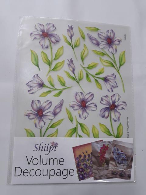 Shilpi Transparent Sospeso / Volume Decoupage Sheet - Woodland Phlox