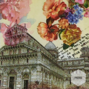 A pack of 12 by 12 inch Decoupage Napkins(5 pcs) - Buildings