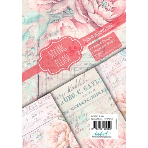 CrafTangles Decoupage Paper Pack - Spring Please (A4) - 4 sheets