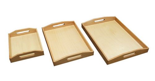 Wooden Tray for Decoupage (Set of 3)