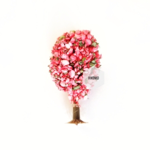 Miniatures - Light Red Rounded Trees (5 pcs)