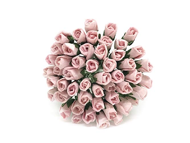 Mulberry Paper Mini roses - Light Pink (Pack of 25 roses)