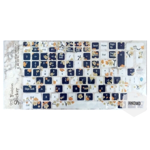 Keyboard Stickers - Flowers with Black background
