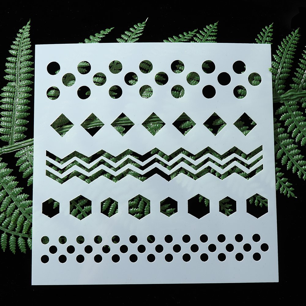 Stencil - Many Borders (5 by 5 inch)