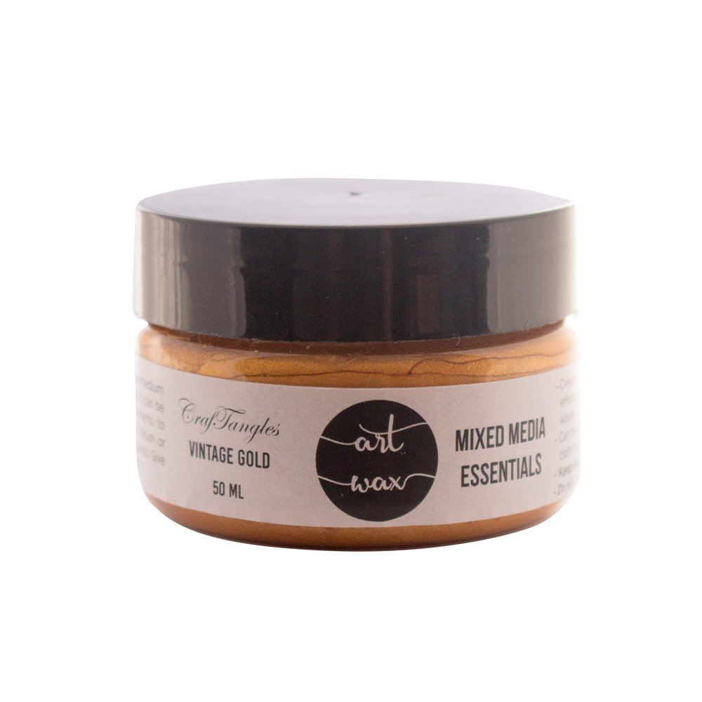 CrafTangles mixed media Essentials - Art Waxes - Vintage Gold (50 ml)
