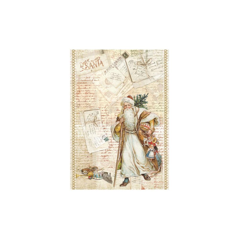 Stamperia Rice Paper A4 - Santa Claus